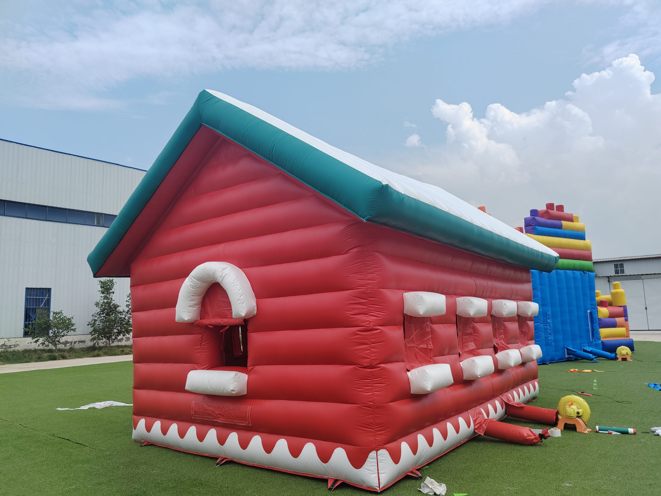 casa gonfiabile di natale casa gonfiabile di babbo natale gigante